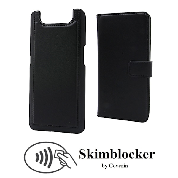Skimblocker Magnet Wallet Samsung Galaxy A80 (A805F/DS) Svart