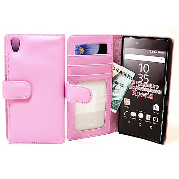 Plånboksfodral Sony Xperia Z5 Premium (E6853) Ljusrosa
