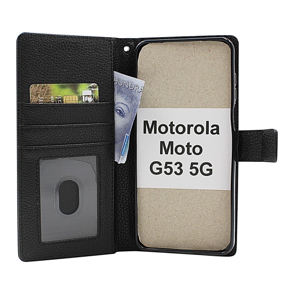 New Standcase Wallet Motorola Moto G53 5G Brun