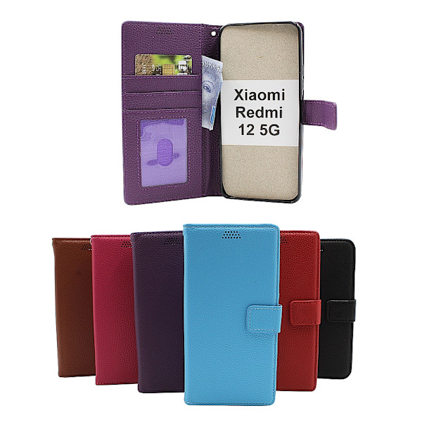New Standcase Wallet Xiaomi Redmi 12 5G Ljusblå