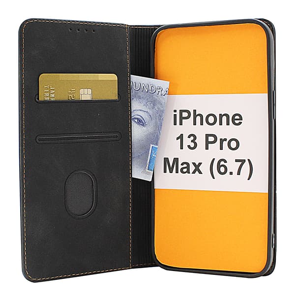 Fancy Standcase Wallet iPhone 13 Pro Max Brun