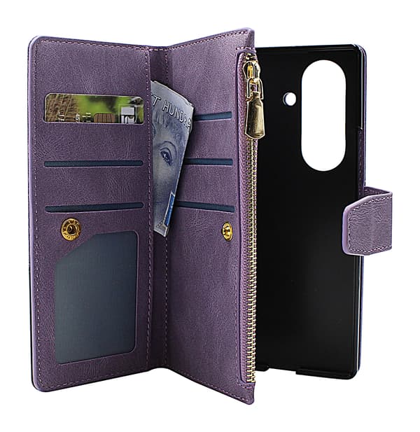 XL Samsung Galaxy Z Fold7 Lyx Plånboksfodral Brun