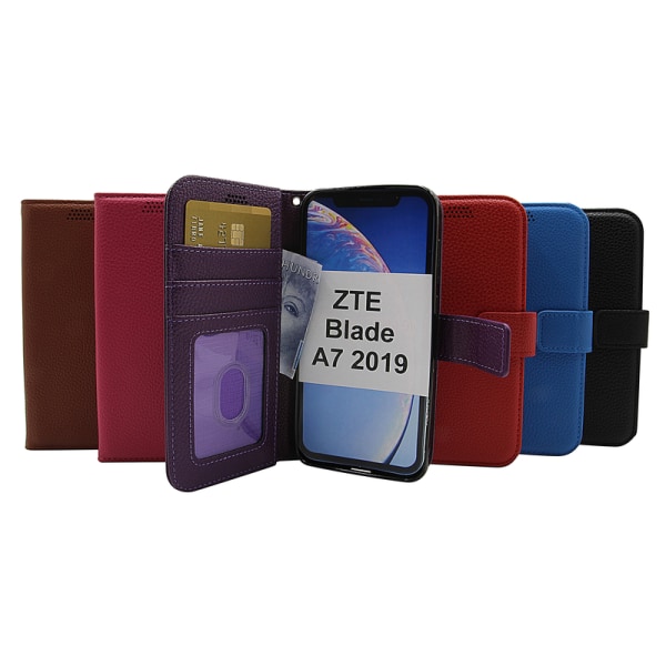 New Standcase Wallet ZTE Blade A7 2019 Svart