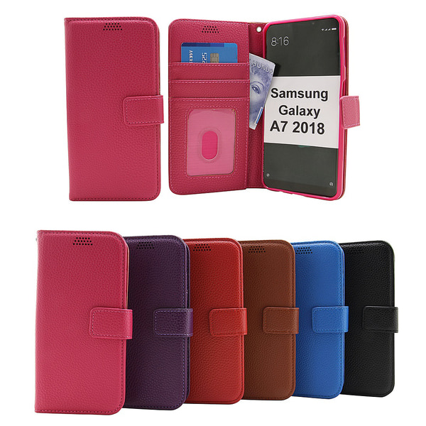 New Standcase Wallet Samsung Galaxy A7 2018 (A750FN/DS) Hotpink