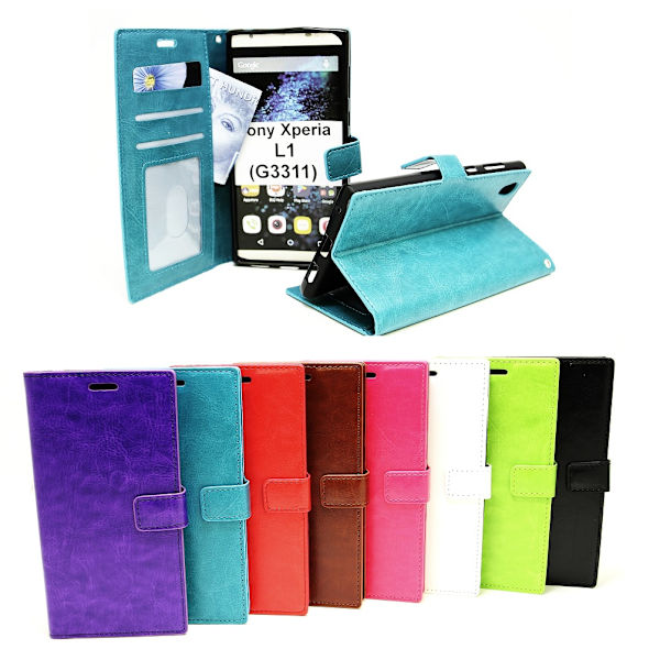 Crazy Horse Wallet Sony Xperia L1 (G3311) Röd