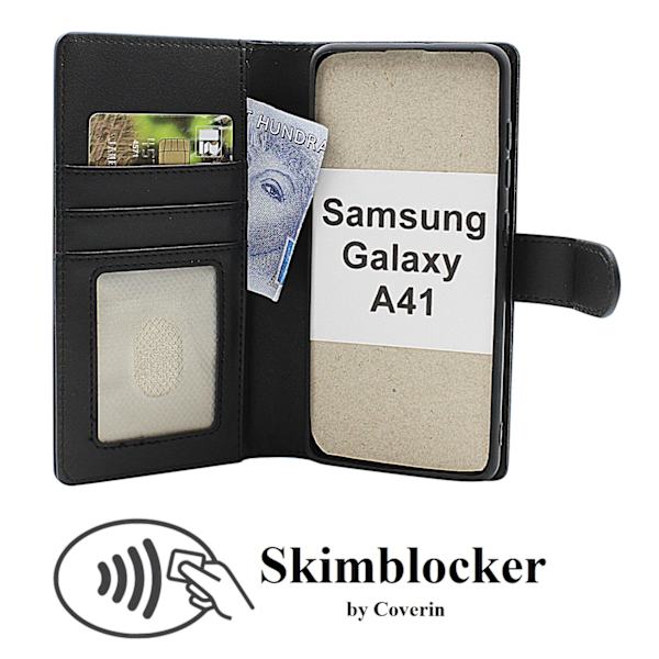 Skimblocker Samsung Galaxy A41 Magnet Plånboksfodral