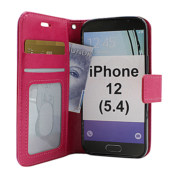 Crazy Horse Wallet iPhone 12 (5.4) (Svart) Brun