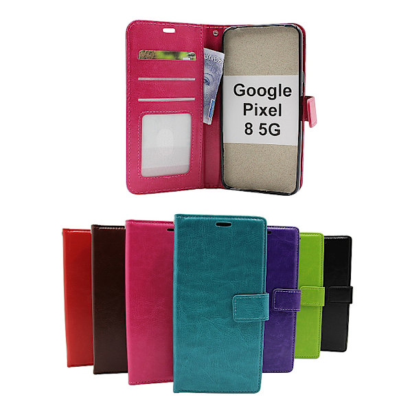 Crazy Horse Wallet Google Pixel 8 5G Grön