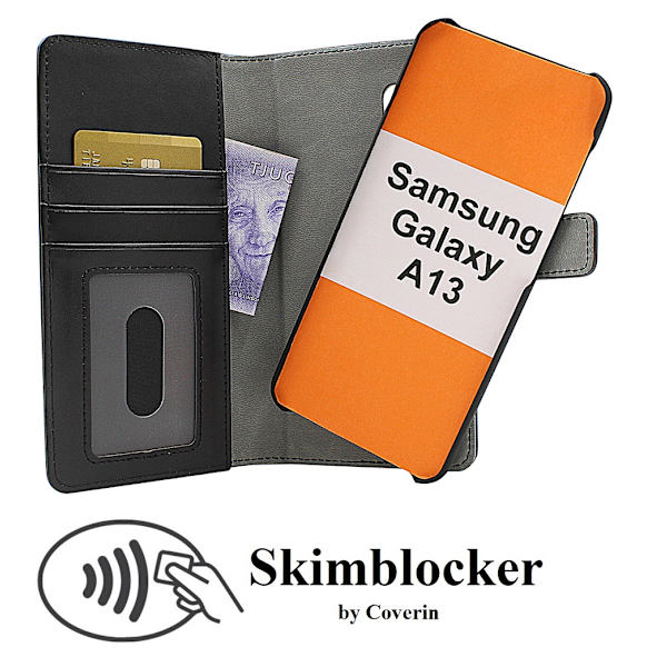 Skimblocker Magnet Fodral Samsung Galaxy A13 (A135F/DS) Lila