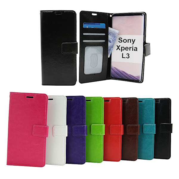 Crazy Horse Wallet Sony Xperia L3 Svart