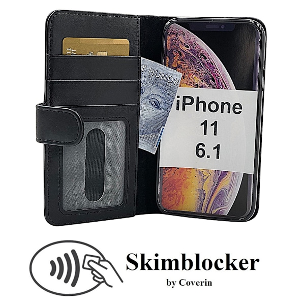 Skimblocker Plånboksfodral iPhone 11 (6.1) Svart