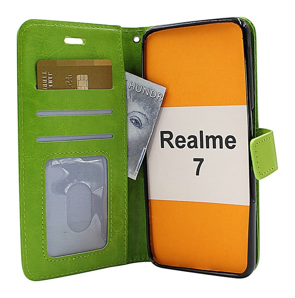 Crazy Horse Wallet Realme 7 Svart