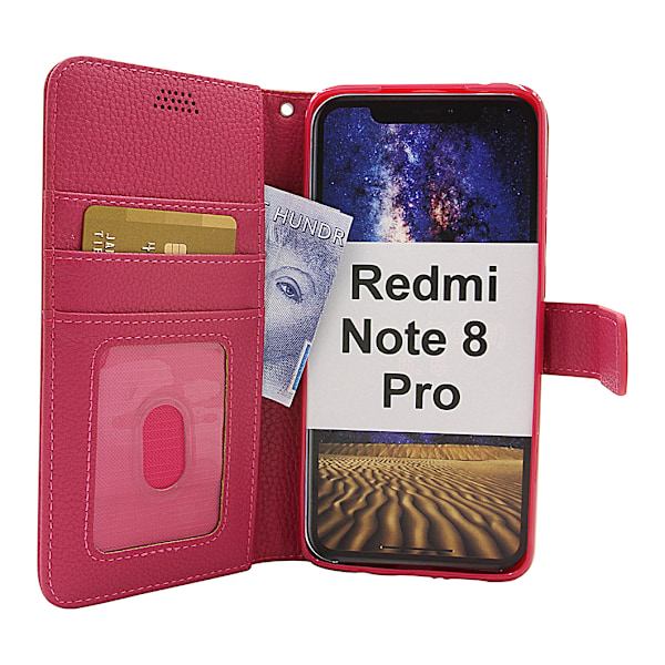 New Standcase Wallet Xiaomi Redmi Note 8 Pro Hotpink