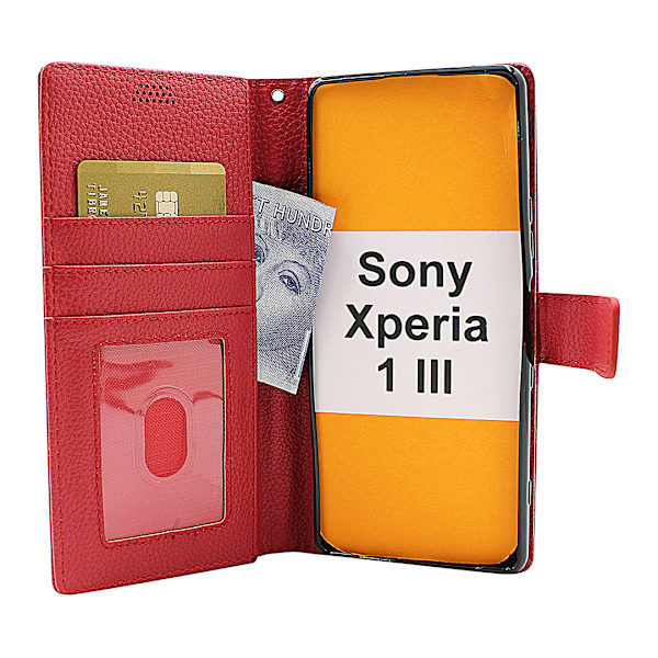 New Standcase Wallet Sony Xperia 1 III (XQ-BC52) Ljusblå