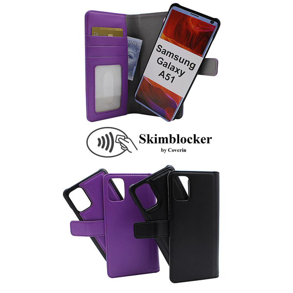Skimblocker Magnet Wallet Samsung Galaxy A51 (A515F) Svart