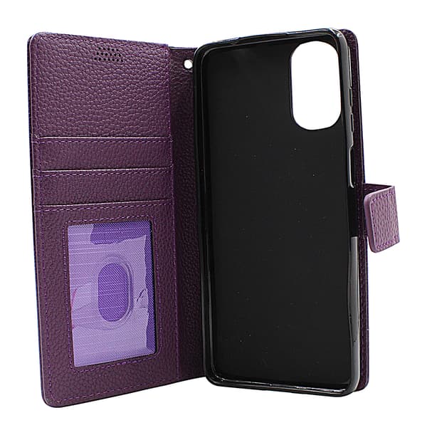New Standcase Wallet Motorola Moto E32s Ljusblå