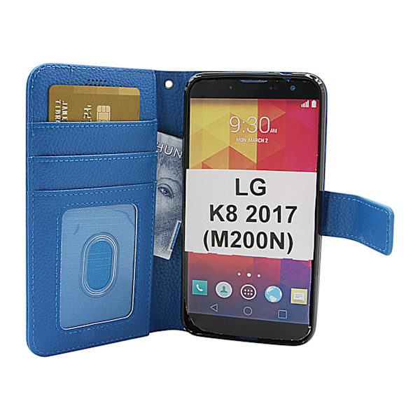 New Standcase Wallet LG K8 2017 (M200N) Ljusblå