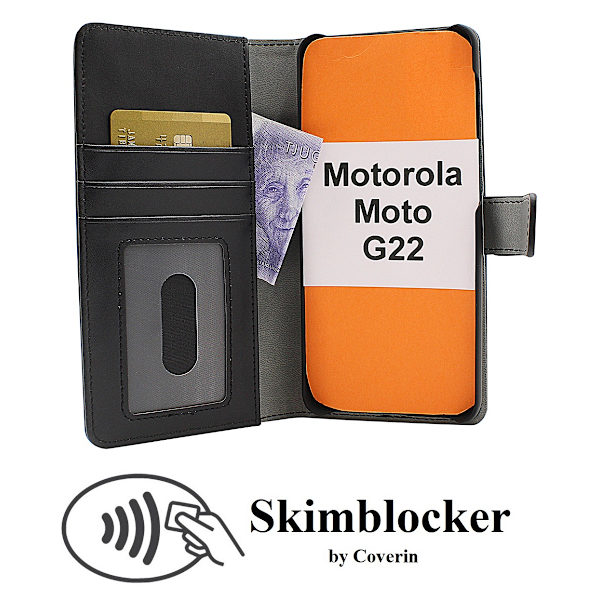 Skimblocker Plånboksfodral Motorola Moto G22