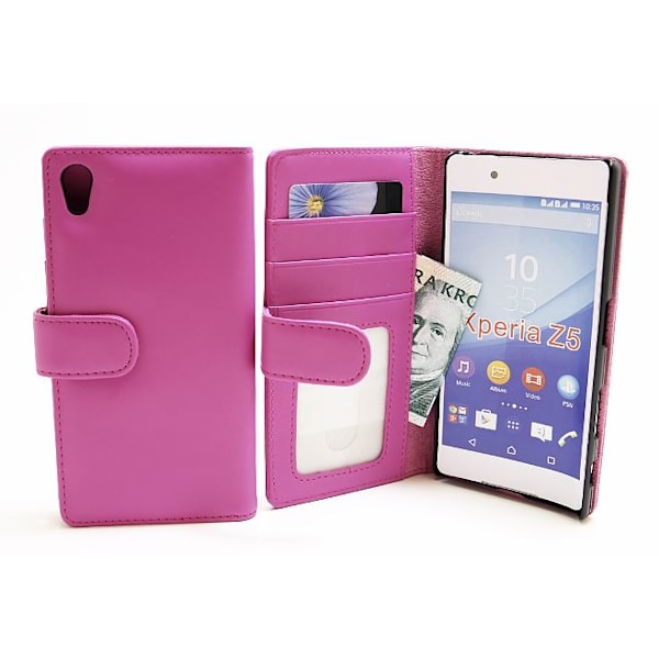 Plånboksfodral Sony Xperia Z5 (E6653) Hotpink