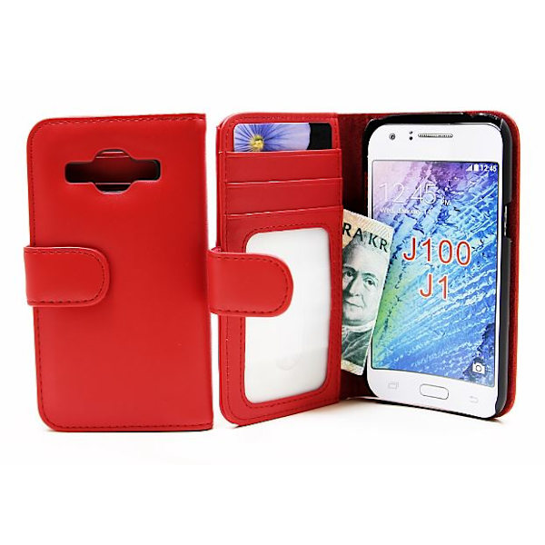 Plånboksfodral Samsung Galaxy J1 (SM-J100H) Röd