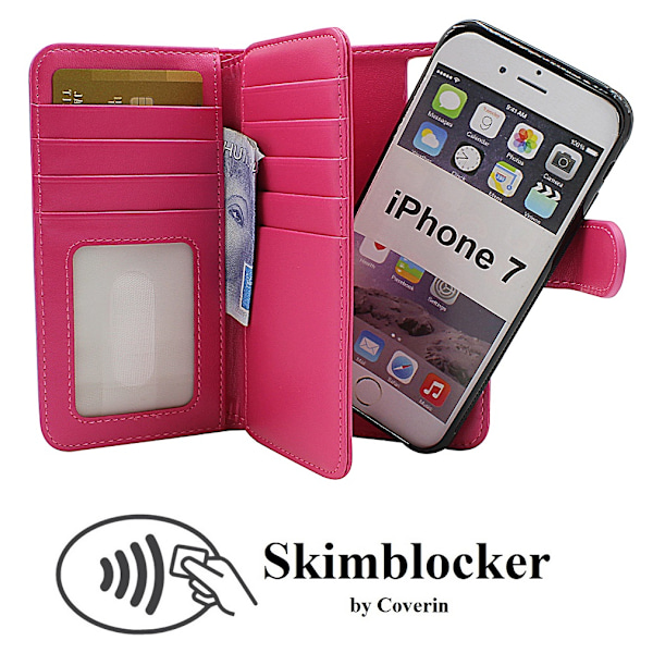 Skimblocker XL Magnet Wallet iPhone 7 Hotpink