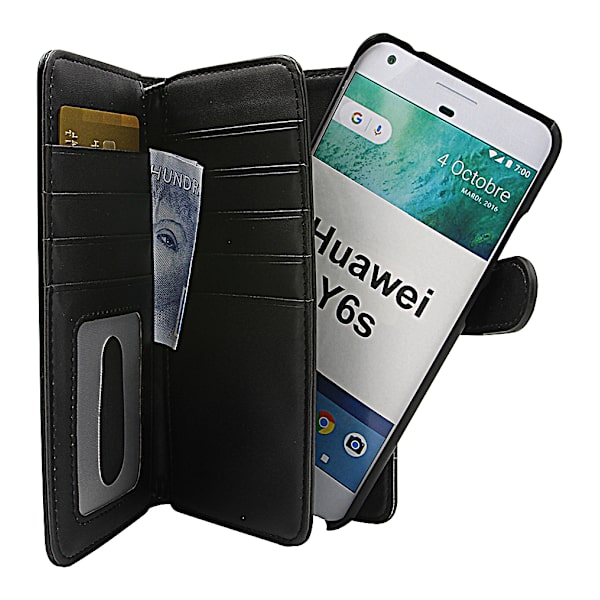 Skimblocker XL Magnet Wallet Huawei Y6s Svart