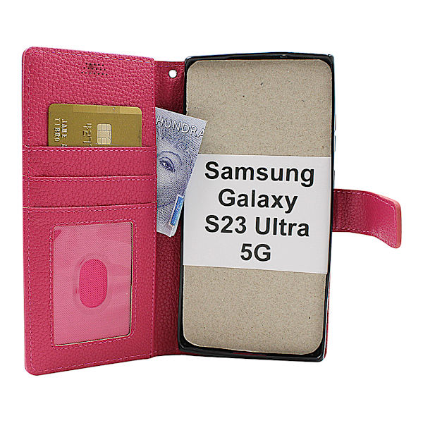 New Standcase Wallet Samsung Galaxy S23 Ultra 5G Svart