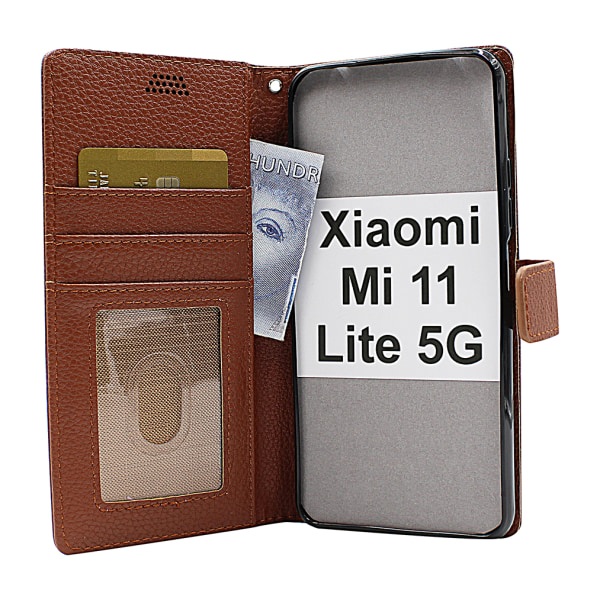 New Standcase Wallet Xiaomi Mi 11 Lite / Mi 11 Lite 5G Svart
