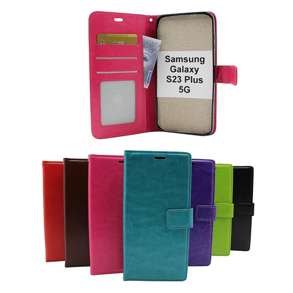 Crazy Horse Wallet Samsung Galaxy S23 Plus 5G Turkos