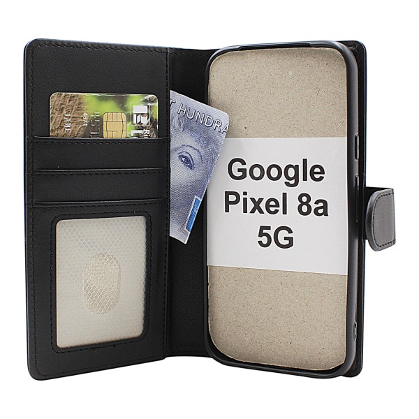 Skimblocker Google Pixel 8a 5G Plånboksfodral Svart
