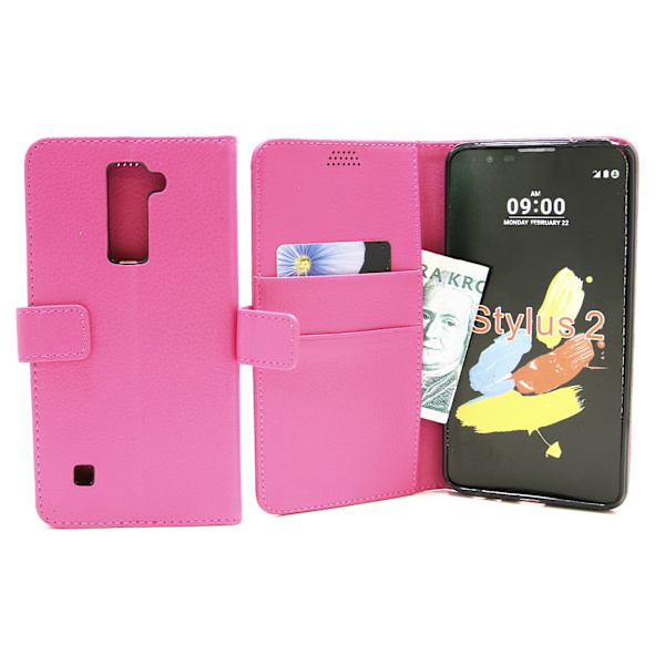 Standcase Wallet LG Stylus 2 (K520) Hotpink