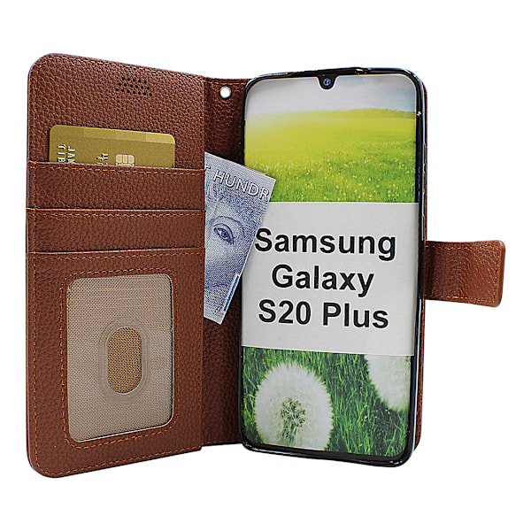 New Standcase Wallet Samsung Galaxy S20 Plus (G986B) Brun