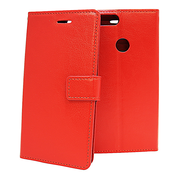 Crazy Horse Wallet Huawei P Smart Röd