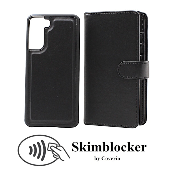 Skimblocker XL Magnet Fodral Samsung Galaxy S21 5G (G991B) Svart