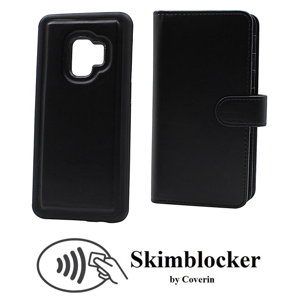 Skimblocker XL Magnet Wallet Samsung Galaxy S9 (G960F) Hotpink