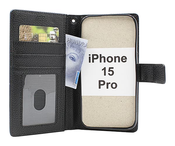 New Standcase Wallet iPhone 15 Pro Svart
