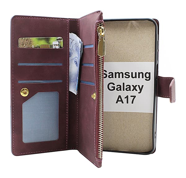 XL Samsung Galaxy A17 Lyx Plånboksfodral Brun