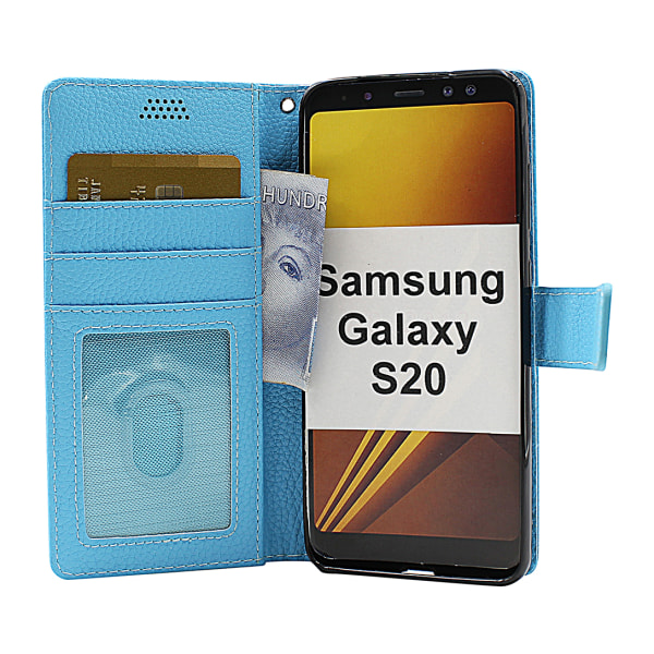 New Standcase Wallet Samsung Galaxy S20 (G980F) Ljusblå
