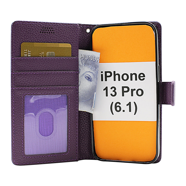 New Standcase Wallet iPhone 13 Pro (6.1) Svart