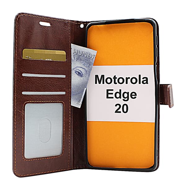 Crazy Horse Wallet Motorola Edge 20 Svart