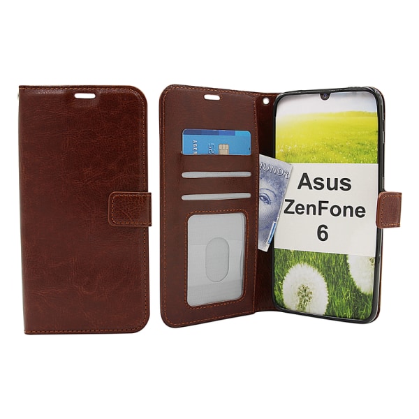 Crazy Horse Wallet Asus ZenFone 6 (ZS630KL) Röd