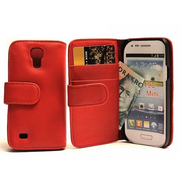Plånboksfodral Samsung Galaxy S4 Mini (i9195/i9190) Röd