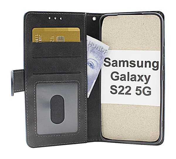 Zipper Standcase Wallet Samsung Galaxy S22 5G Röd