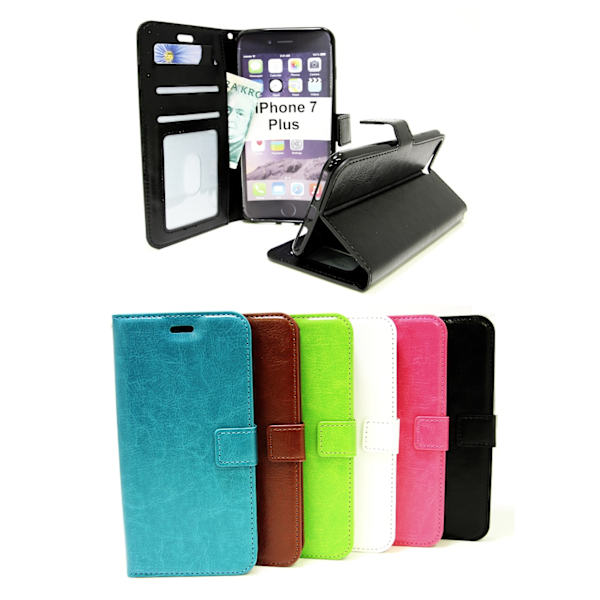 Crazy Horse Wallet iPhone 7 Plus Svart