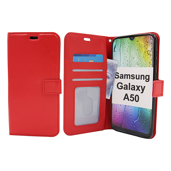 Crazy Horse Wallet Samsung Galaxy A50 (A505FN/DS) Röd