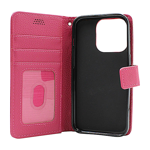 New Standcase Wallet iPhone 15 Pro Ljusblå