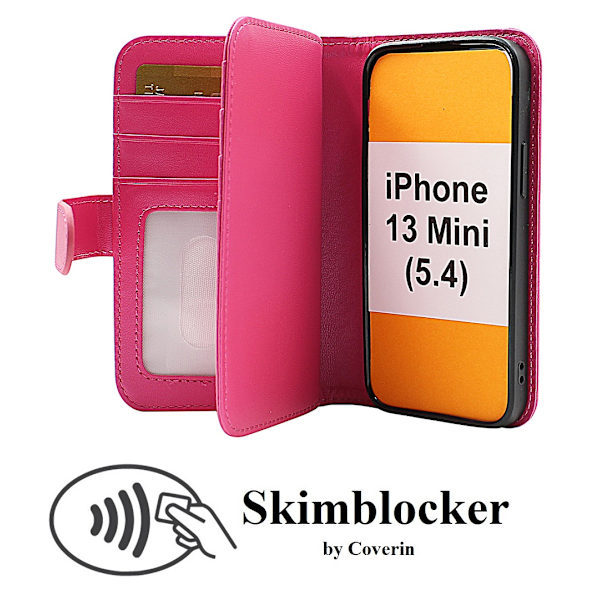 Skimblocker XL Wallet iPhone 13 Mini (5.4) Hotpink