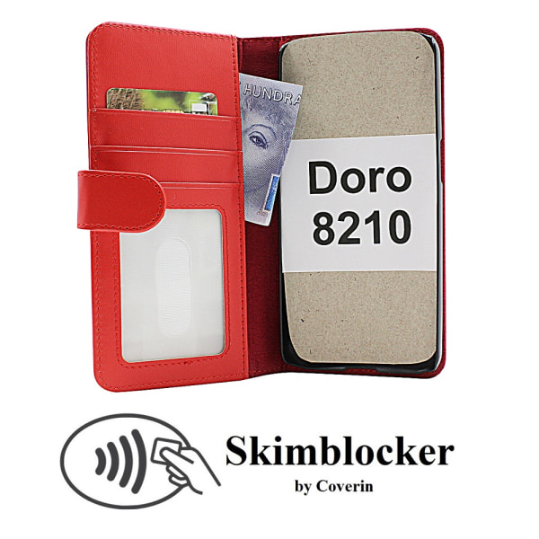Skimblocker Plånboksfodral Doro 8210 Röd