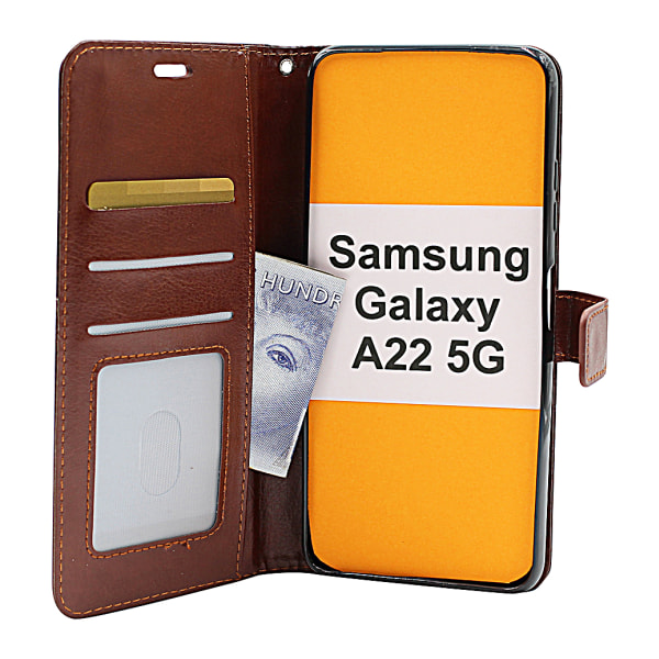 Crazy Horse Wallet Samsung Galaxy A22 5G (SM-A226B) Svart