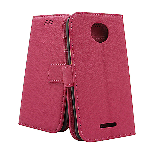 New Standcase Wallet Moto C Plus (XT1723) Hotpink